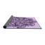 Tapis floral en laine mauve-592497766