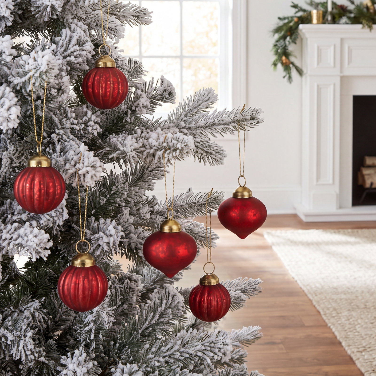 1.75'' Glass Presents Ball Ornament, Gold