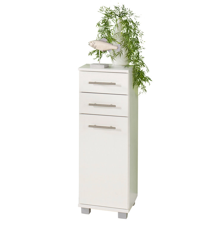 Isola Freestanding Linen Cabinet, White