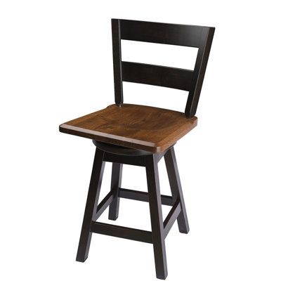 Byxbee Swivel Solid Wood Counter Stool