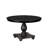 7-piece Dining Set included a wooden table and 6 Light Beige Polyester Fabric dining chairs with Button Tufted Back - Sand Blasted Black-394750374
