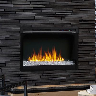 Dimplex Nova Multi-Fire XHD Contemporary Electric Fireplace Insert with Acrylic Embers - 1000 SQ FT, Ceramic Heater
