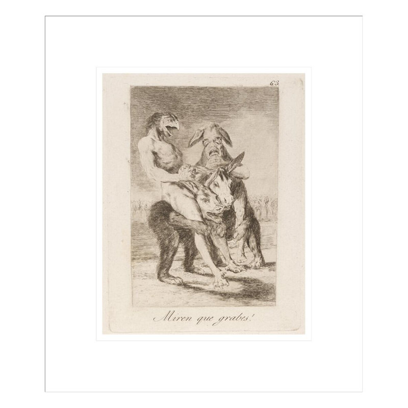 Miren que grabes! (Regardez à quel point ils sont solennels!) Par Francisco de Goya - Impression sur toile
