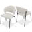 46'' Modern Round Kitchen Dining Table Set with 32.6"H Dining Chairs-112460104-112460105