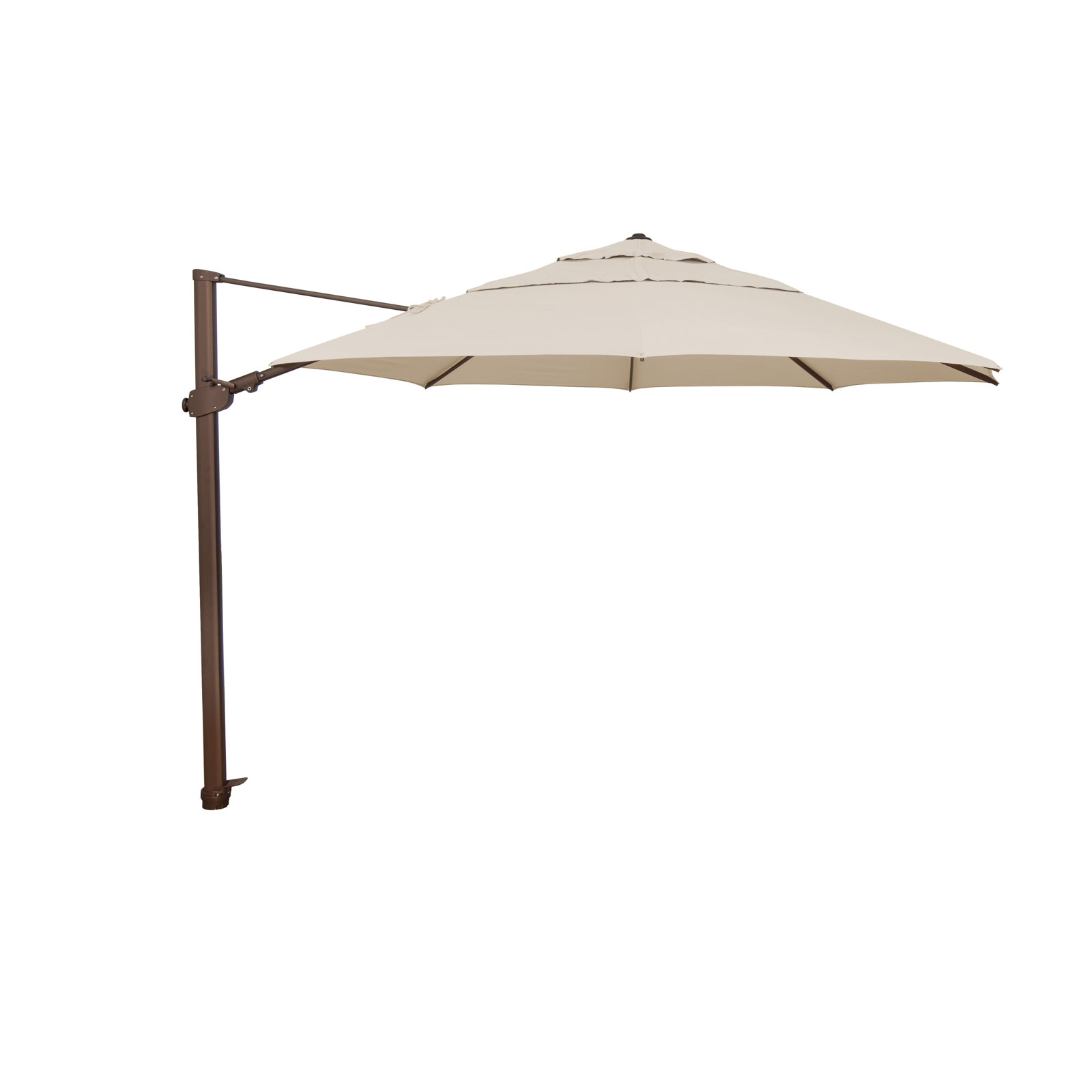 12.3' Cantilever Sunbrella® Umbrella, Bronze, Sunbrella/Flax