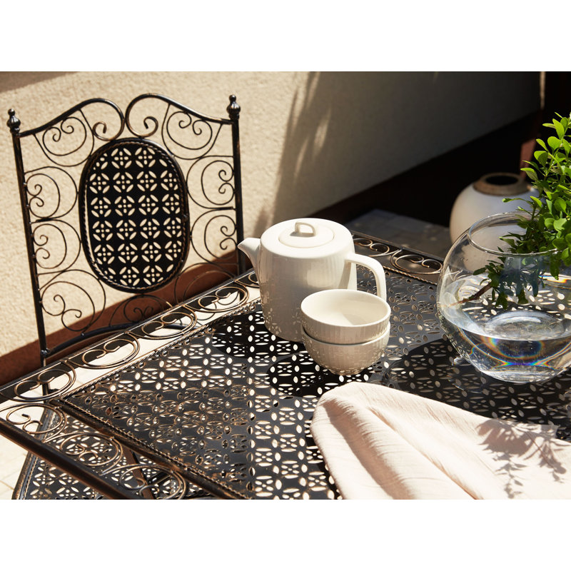 Delphos Square Outdoor Bistro Table , 70cm cm W 70cm cm D