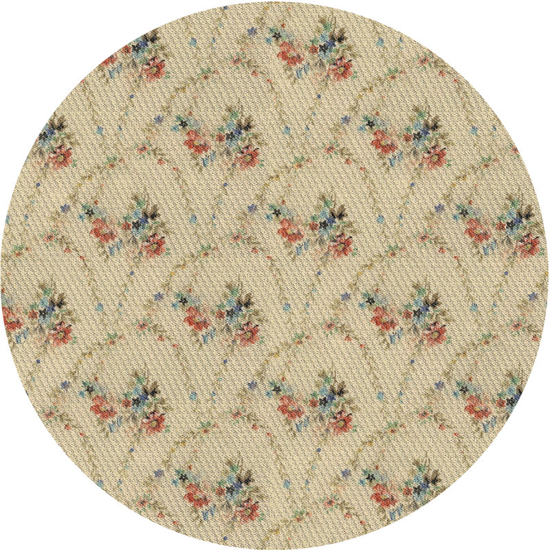 Ivie Floral Indoor Rug, Round 7'