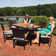 Cayden-Lee 6 - Person Acacia Wicker Patio Dining Set with Rectangular Table , Cushions Included