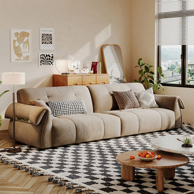 khaki 100% Polyester Modular Sofa cushion couch