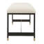Banc rembourré blanc Uttermost Halston