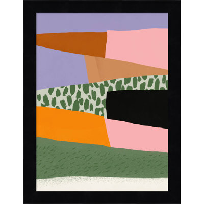 Abstract Minimalism Collage 02 by Little Dean Wood Framed Wall Art Print