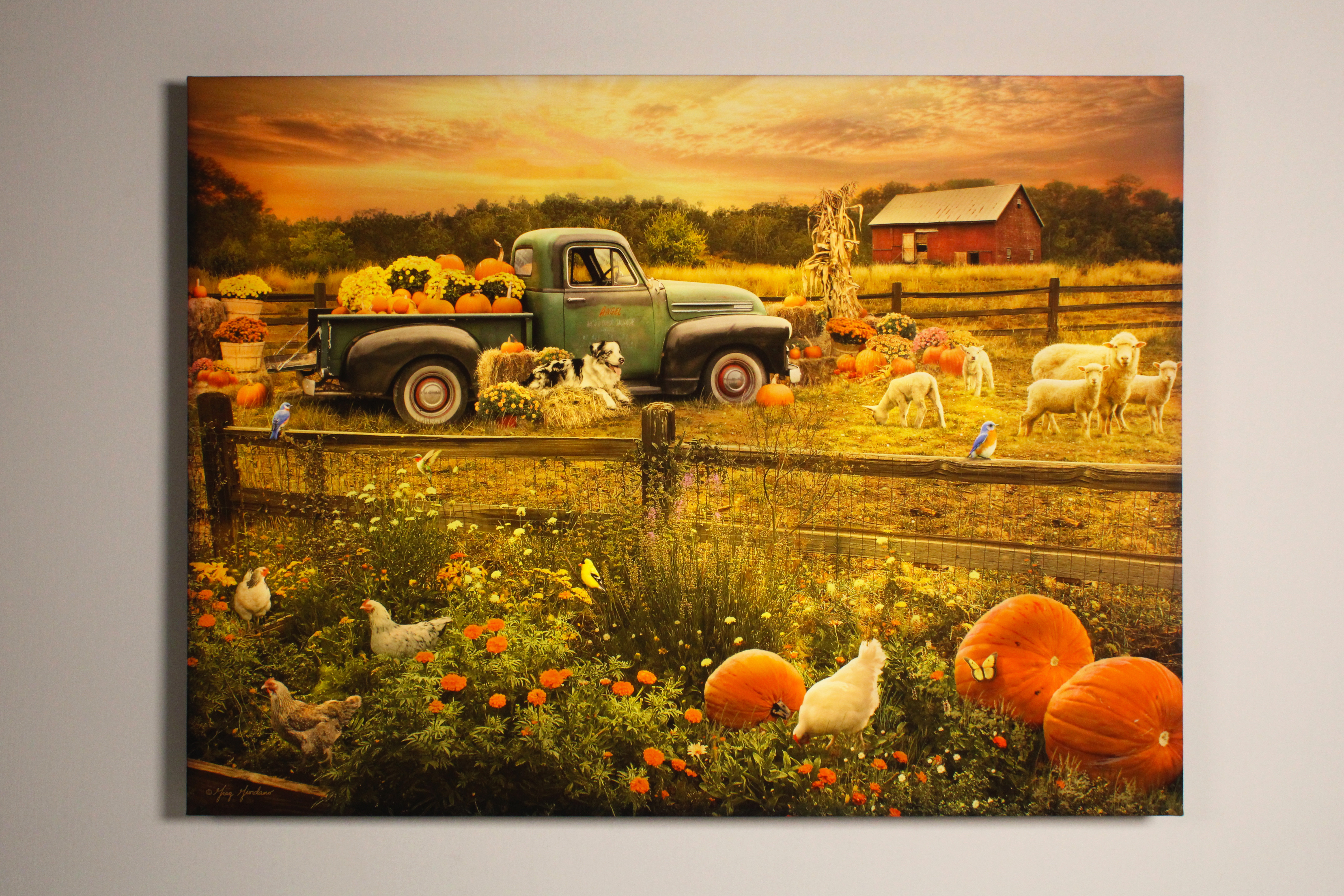 Jack's Patch Pumpkin Farm Art Print Halloween Wall Art 