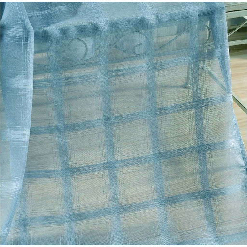 Mulak Sheer Curtain Single Panel, Blue