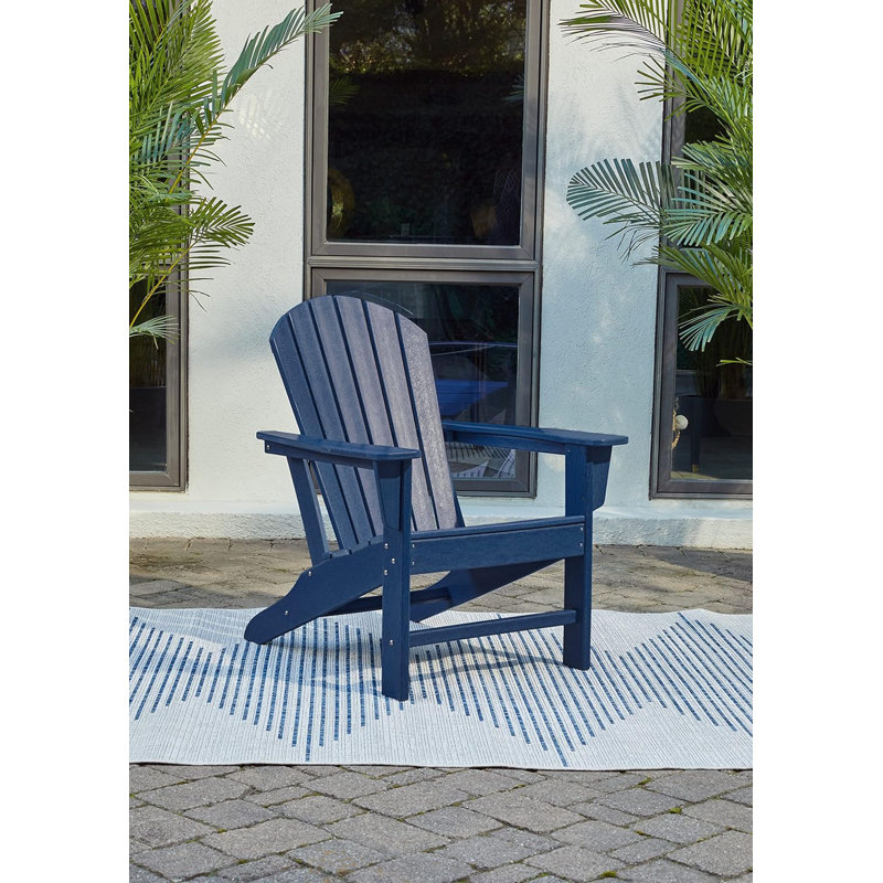 Emory Foldable Outdoor Adirondack Chair, Blue
