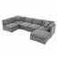 Canapé modulaire avec repose-pieds 125,5 po Brinsley-768528030