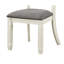 De 2 chaises de salle à manger décontractées, structure en bois gris antique, siège en tissu texturé, revêtement latéral de 40 po de hauteur et 2 pièces, 19,5 po x 19 po x 40 po-1934689804