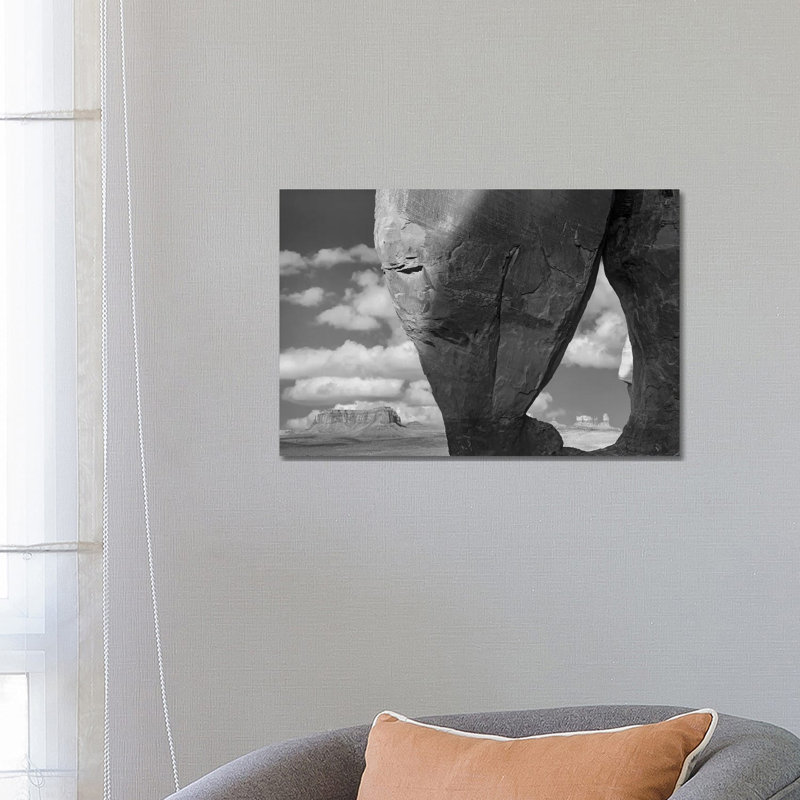 Buttes seen through Teardrop Arch, Monument Valley, Arizona 1 Piece Wall Art on Canvas, 45.72cm H x 66.04cm W