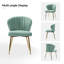 Chaise de salle à manger capitonnée en velours à oreilles moderne Euclid-1685409172
