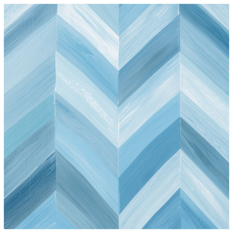 Housses de couette bleues à chevrons zigzag, Lit simple