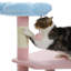 Tour pour chat à plusieurs niveaux, grattoir recouvert de sisal, appartement pour chat, perchoir supérieur, rampe, boule pelucheuse-427496511