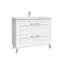 Meuble-lavabo autoportant Rose C100F blanc mat avec poignées en chrome mat-119319346-119319350