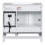 Meuble-lavabo simple autoportant 36 po avec plateau en résine Chrishad, meuble-lavabo avec charge USB, 2 portes et 3 tiroirs-934646116