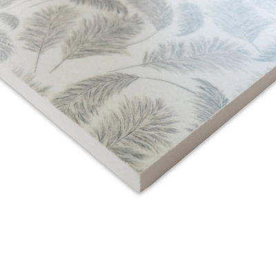 Leaves Limestone Taupe 6"x6" Laser Engraved Tile