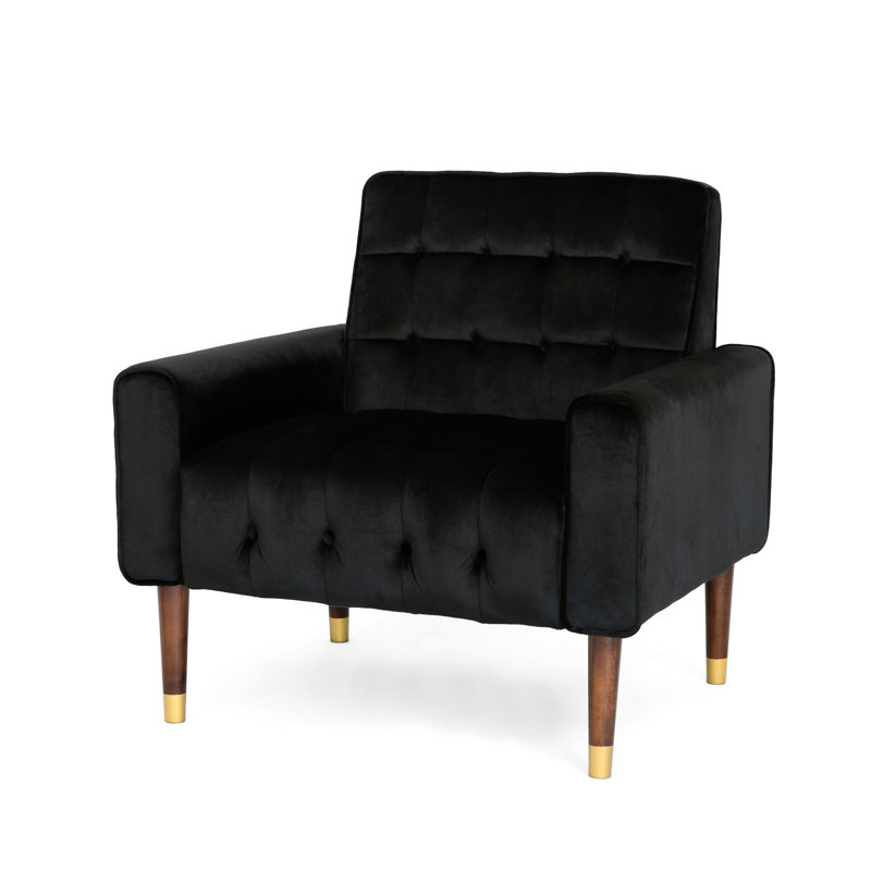 Chaise avec accoudoirs de salon Modern, Noir