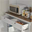 Armoire de rangement multifonctionnelle avec rangement anti-basculement - 5 portes et 2 tiroirs avec tablettes réglables, capacité de 301 lb pour la cuisine / le vestibule