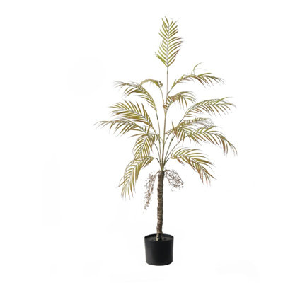 Artificial Palm Tree, 4ft/5ft Tall Decorative Fake Palm Tree In Pot, Large Fake Palm Tree