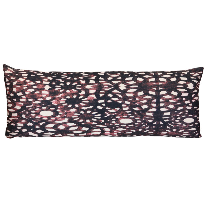 Coussin lombaire à motif d'ombre Wyatt Abstract, 36" x 14"