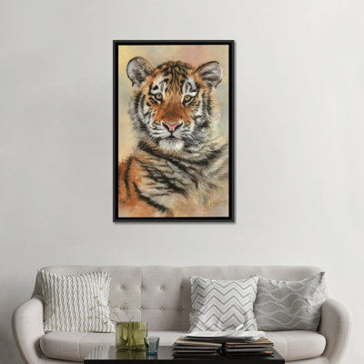 « tiger cub portrait », impression sur toile