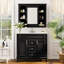Meuble-lavabo de 36 po avec lavabo supérieur, armoire à miroir, armoire de rangement moderne avec 2 portes à fermeture douce et 2 tiroirs, meuble-lavabo simple-117021182