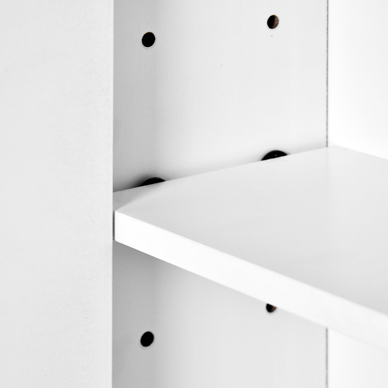Armoire à pharmacie de salle de bain avec tablette réglable - Porte-serviettes personnalisable pratique et fonctionnel, Blanc