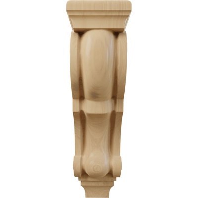 6 1/2"W x 8"D x 22"H Small Jumbo Traditional Wood Corbel, Cherry