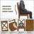 Bronxton 17" Wide Walnut Wood Country Farmhouse Cross Back Dining Chairs-323251408