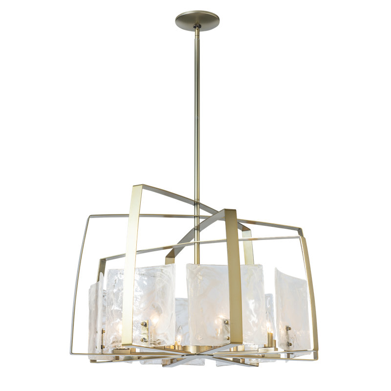 Arc 8 - Light Chandelier, Modern Brass