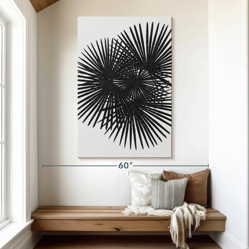 Harnek Fan Palm BW, H 51 po x l 34 po