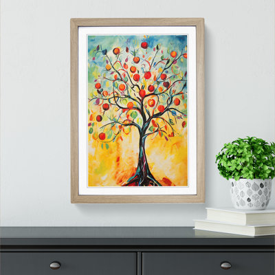 Apple Tree Action Painting Art - Framed Print