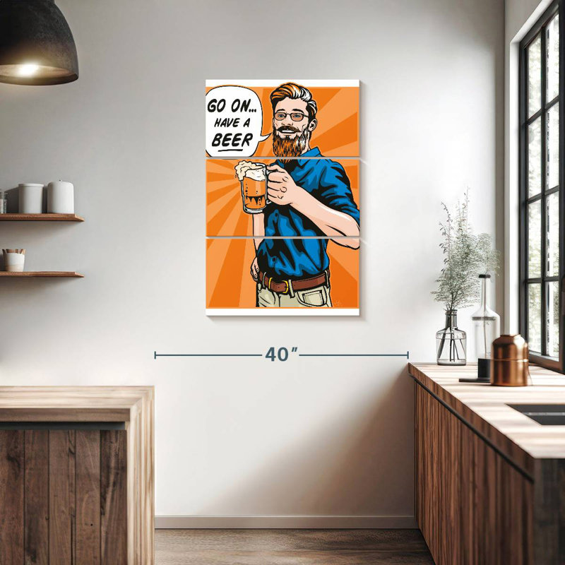 Avoir une bière, H 38 po x l 24 po