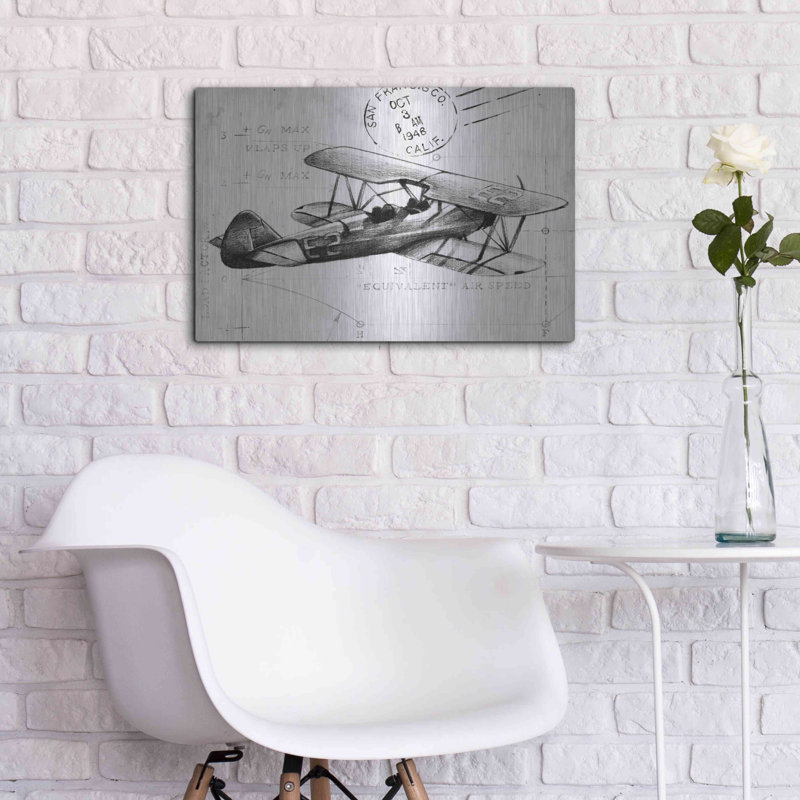" Flight Schematic I " Print, 16" H x 24" W