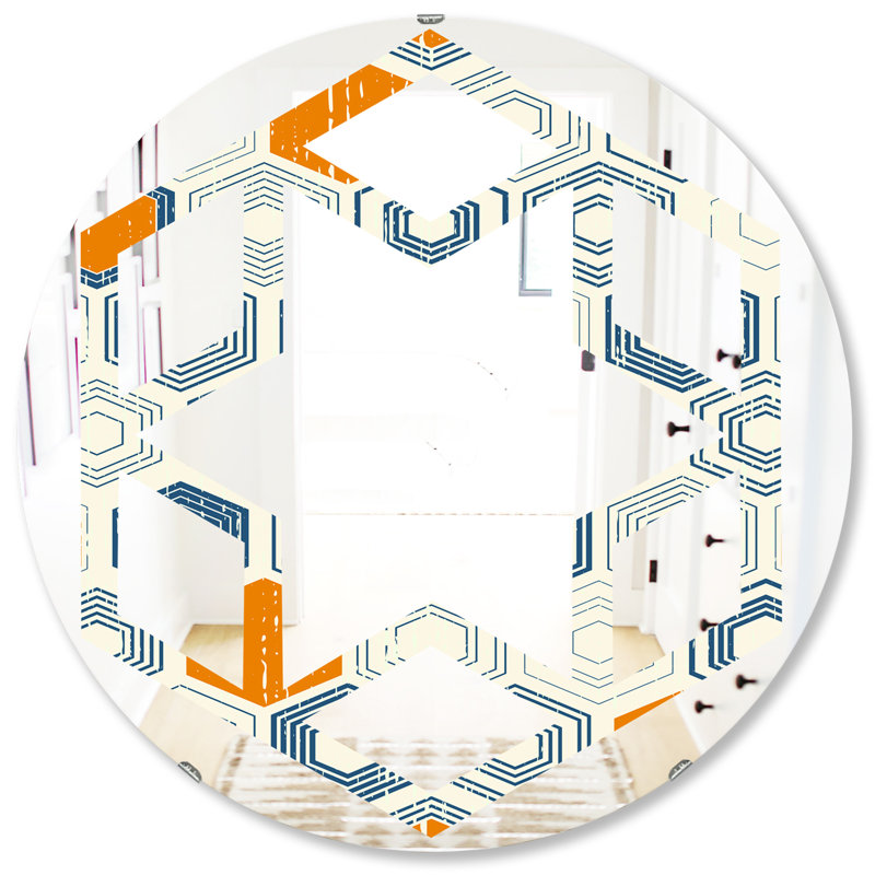 Miroir mural hexagonal Hexagon Star, H 31,5 po x l po