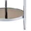 Table basse Abbe, finition verre et chrome