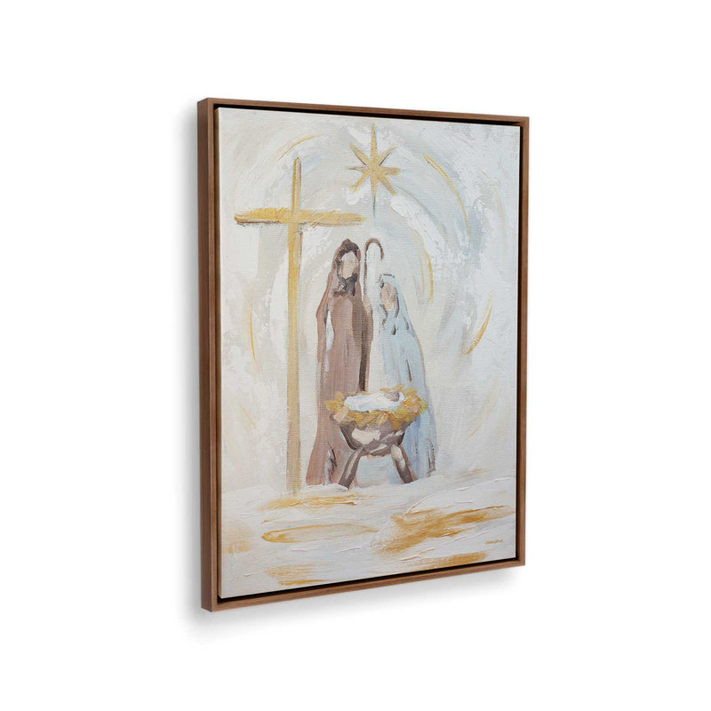 Subtle Nativity by Mackenzie Kissell Art Print, 18 W x 24 H, Brown, Framed Canvas