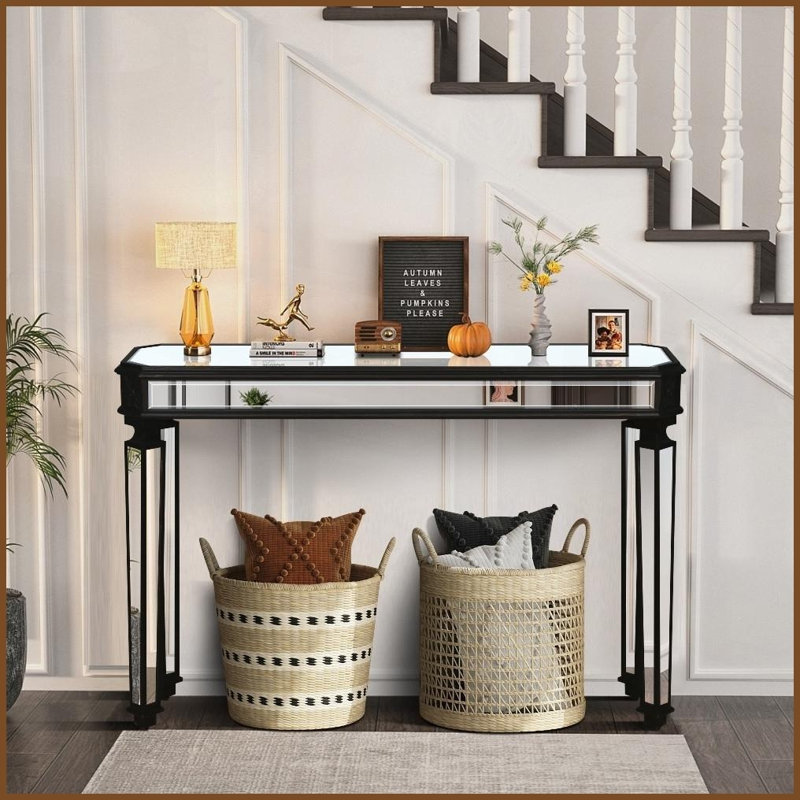 Table basse rétro en bois sculpté pour l'entrée Salon, conception stable facile à nettoyer, H 32,68 po x l 48 po x P 14 po