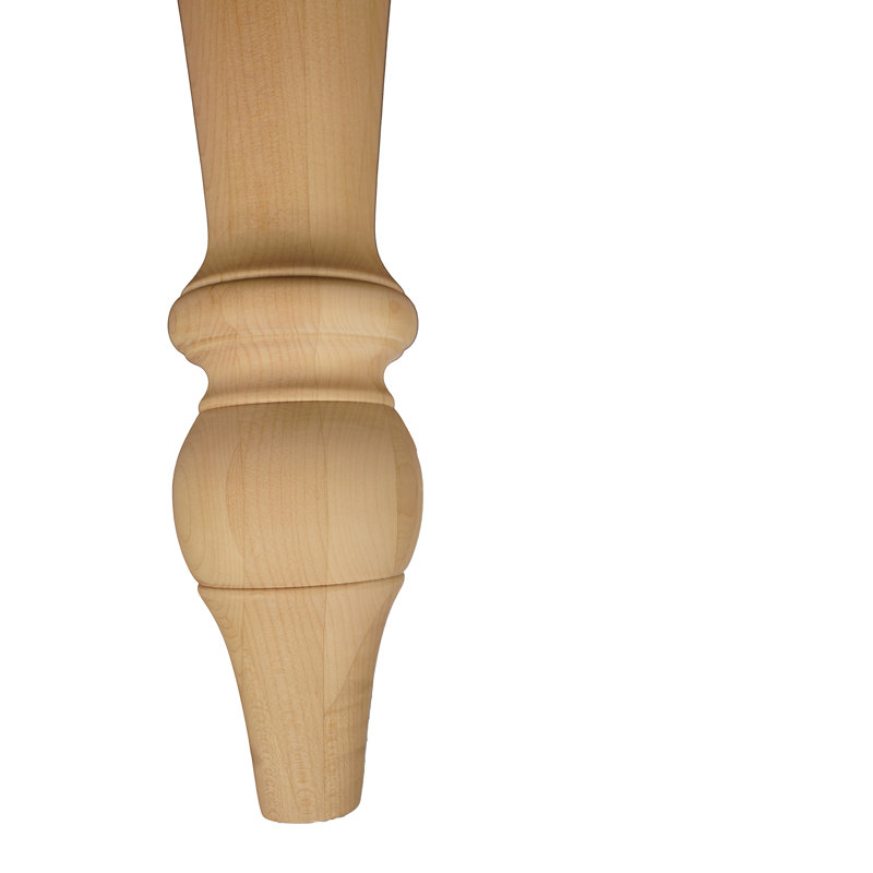 29" Tall Unfinished Beige Rubberwood Post