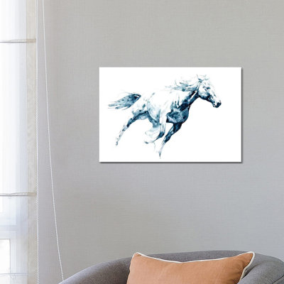 Sapphire Gallop I by Julie T. Chapman - Wrapped Canvas Painting