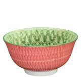 "Rhombuses" Porcelain Bowl, Pink, Set of 6