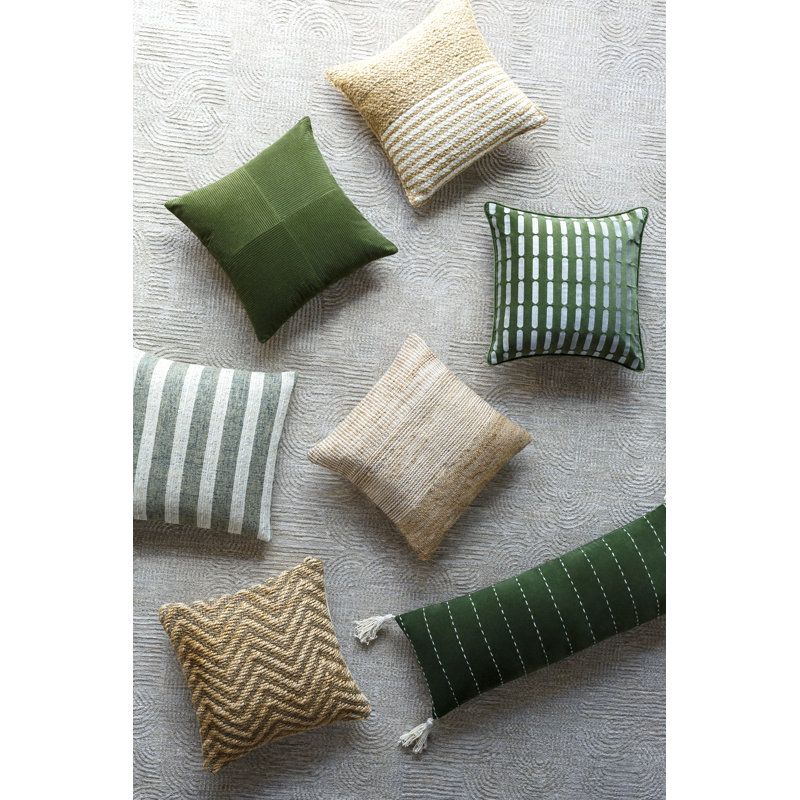 Housse de coussin Selma, 22 po x 22 po, Olive