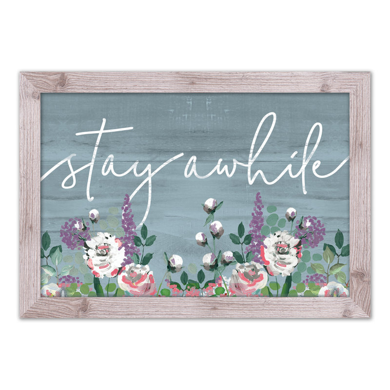 «Stay A Time», reproduction encadrée, H 20 po x l 30 po x P 0,75 po